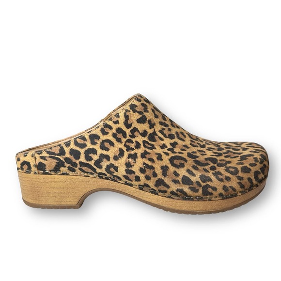 Dansko Brenda Leopard Print Mule Clogs Womens Size 41 10.5 11 Shoes - Picture 2 of 8